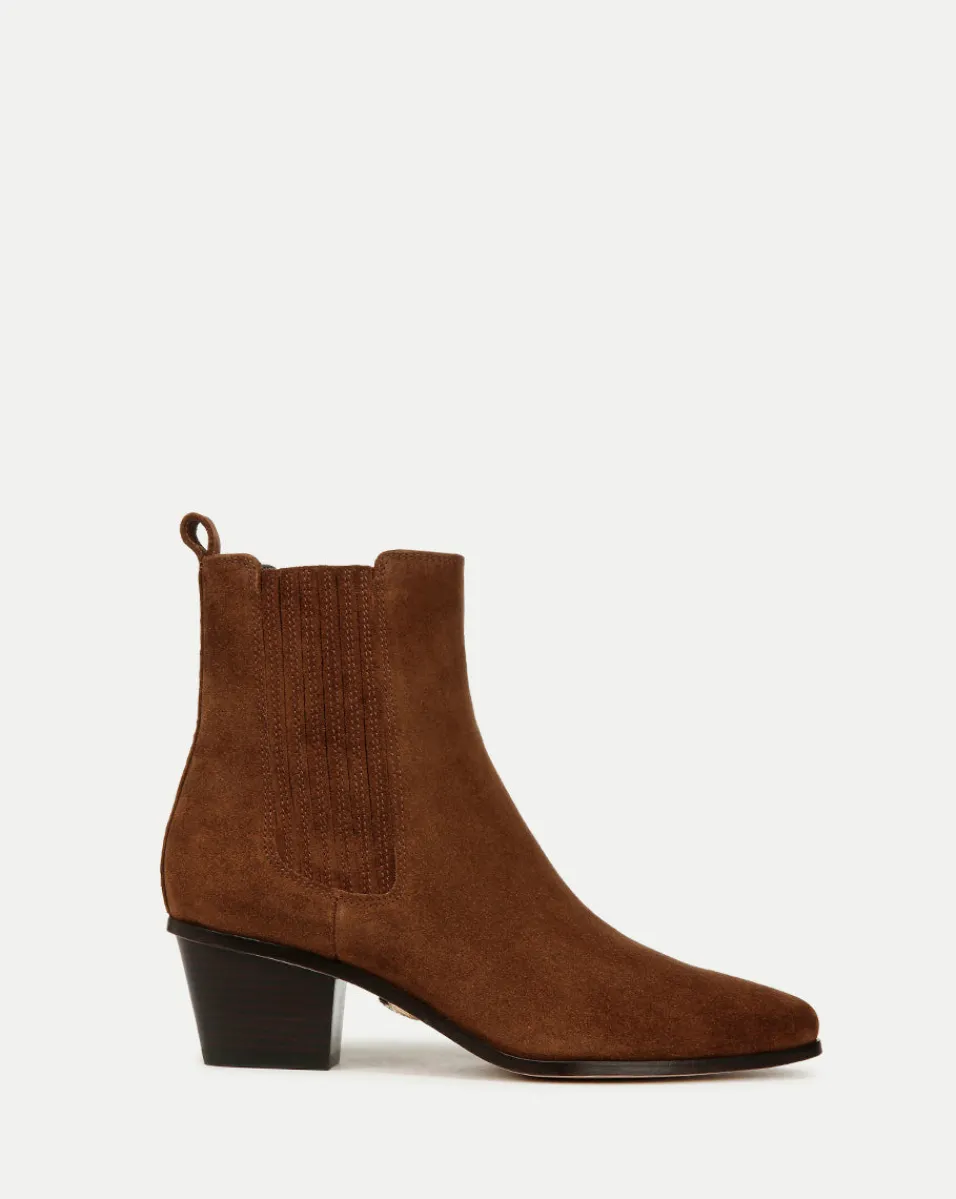 Store Veronica Beard Alina Suede Bootie in Cedar