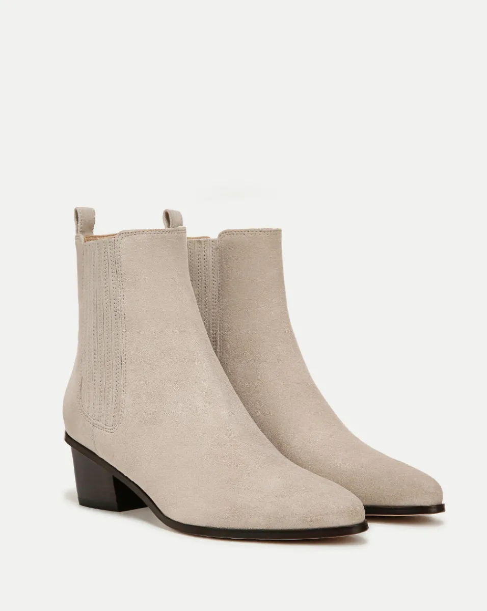 Sale Veronica Beard Alina Suede Bootie in Ecru