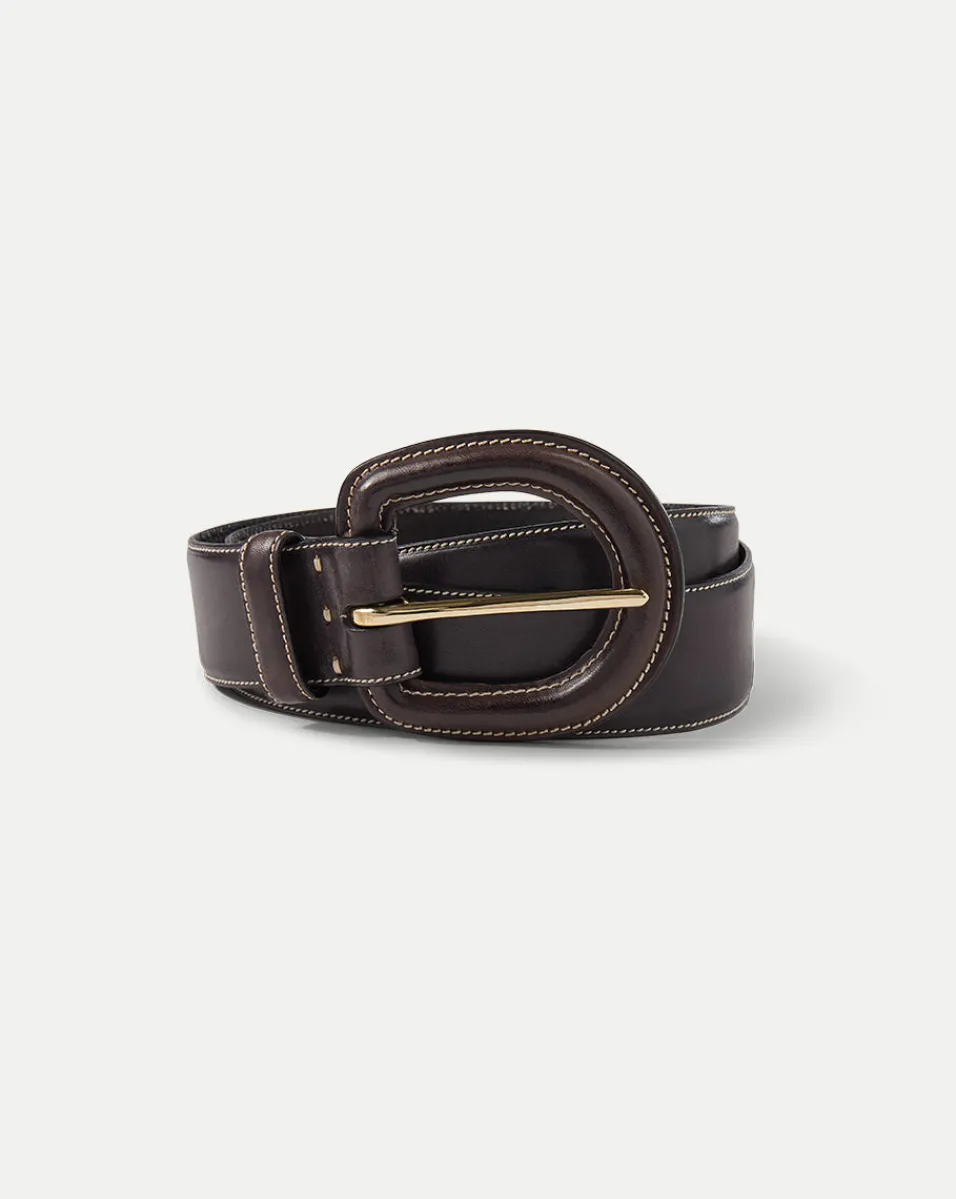 New Veronica Beard Aloe Belt in Black