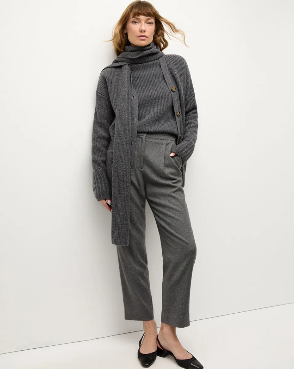 Outlet Veronica Beard Annalise Merino Cashmere Cardigan in Charcoal