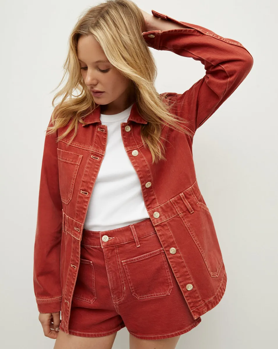 Shop Veronica Beard Anzu Jacket in Brick Red BrickRed