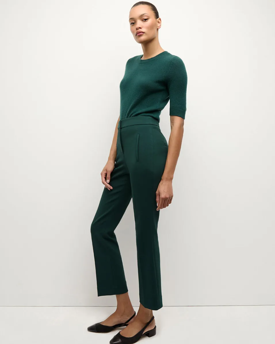 Online Veronica Beard Arte High Waisted Pant in Dark Green Pine