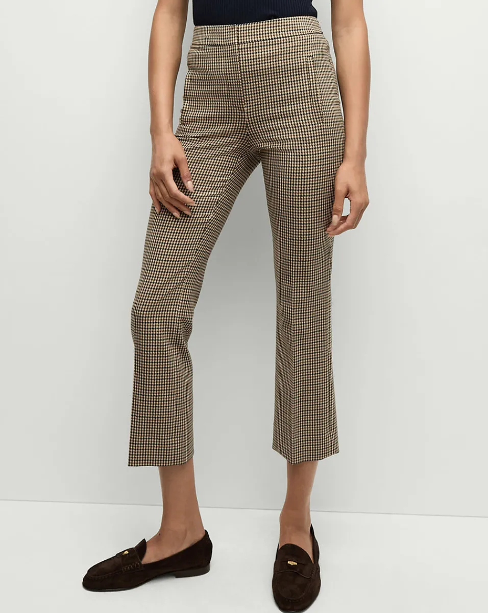 Online Veronica Beard Arte Houndstooth Pants in Sand/Black