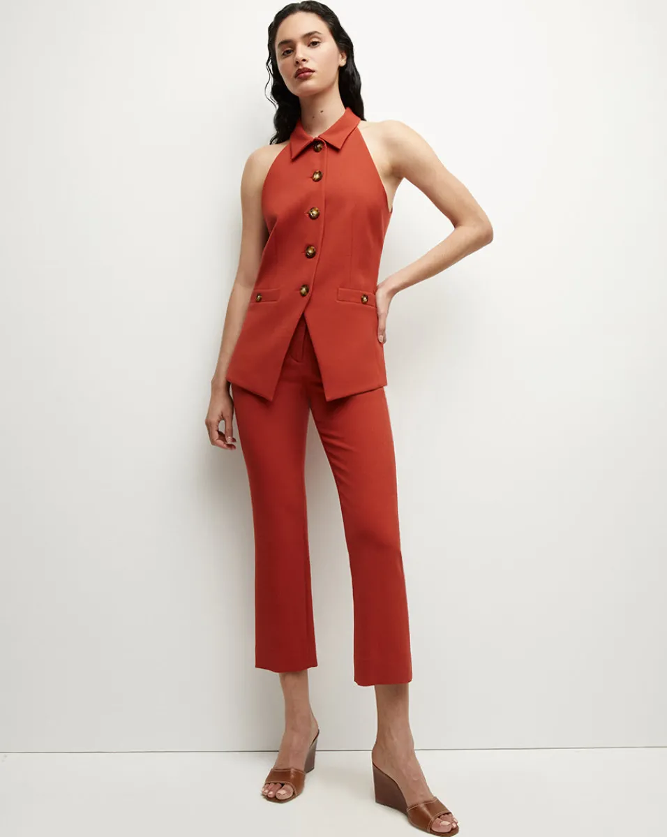 Cheap Veronica Beard Arte Pant in Brick Red BrickRed