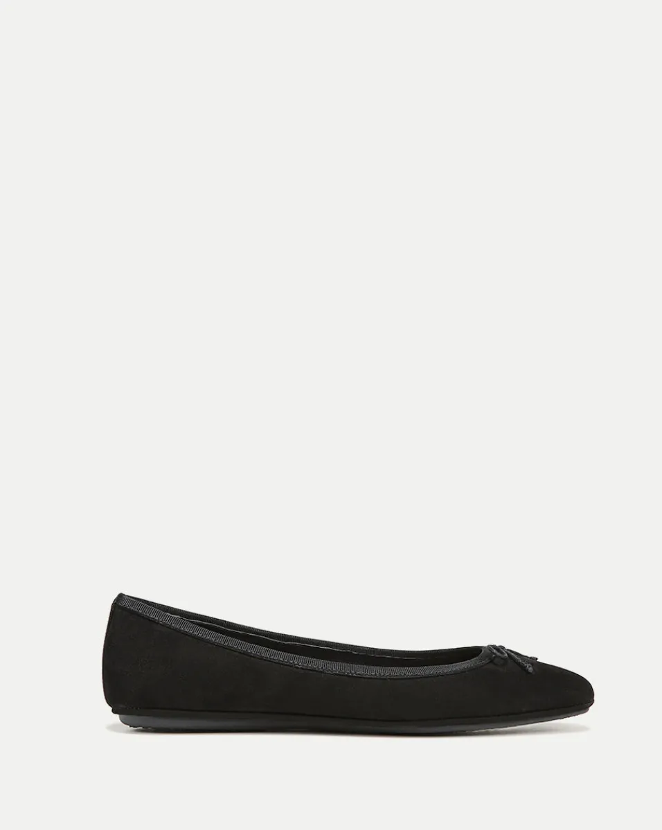 Outlet Veronica Beard Beatrix Suede Ballet Flat Black