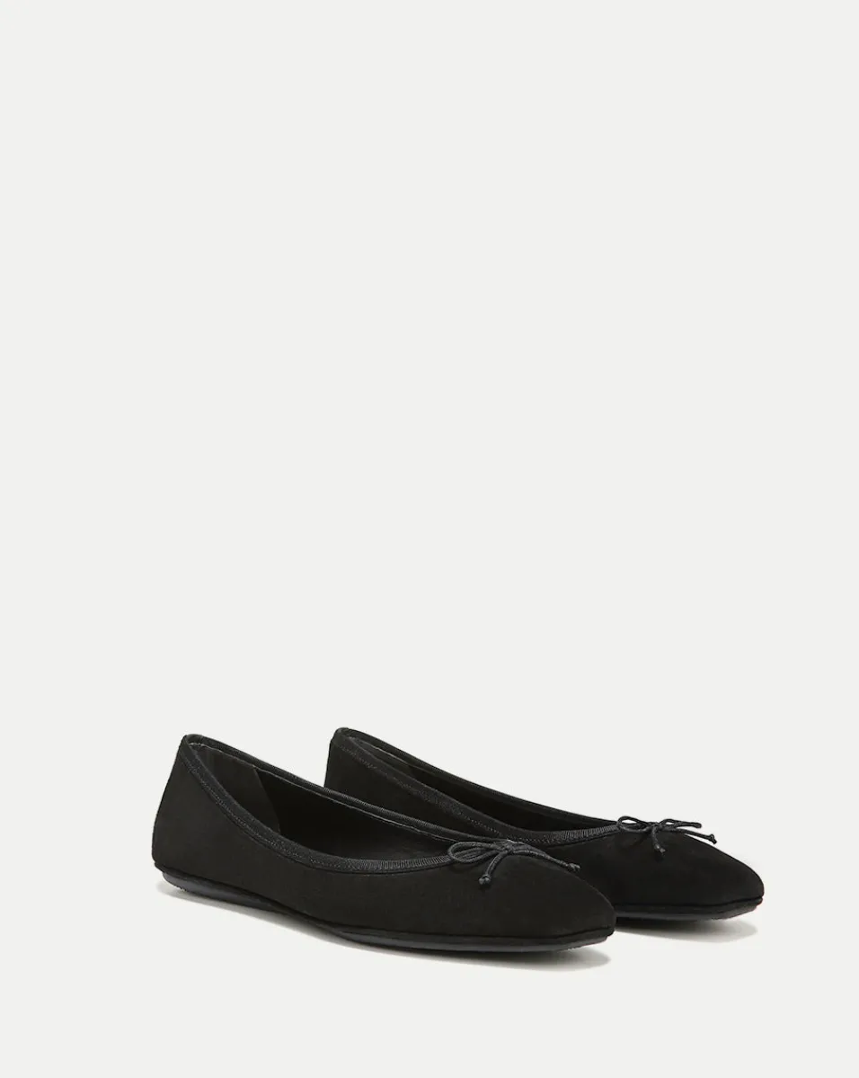 Outlet Veronica Beard Beatrix Suede Ballet Flat Black