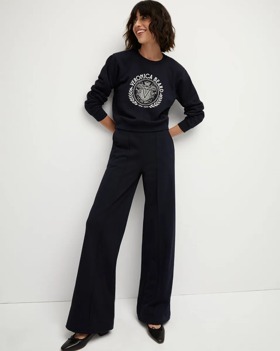 Best Sale Veronica Beard Beaumont Logo Sweatshirt in Navy