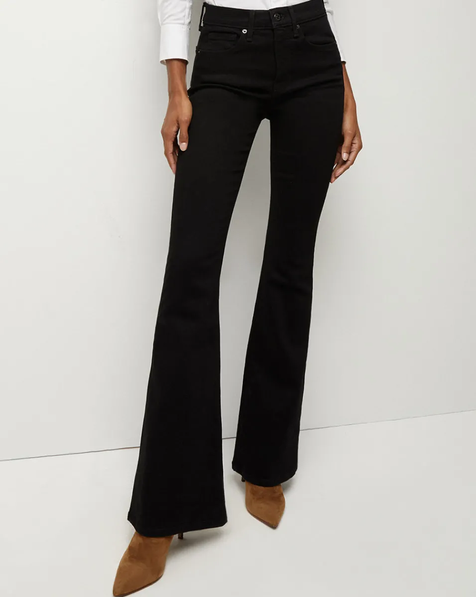 Flash Sale Veronica Beard Beverly High-Rise Skinny Flare Jean Onyx