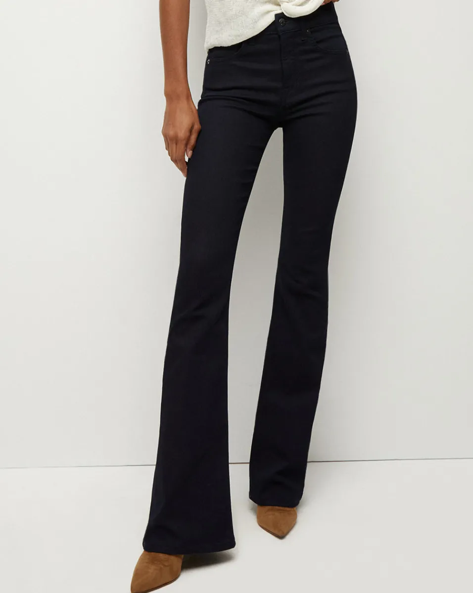 Clearance Veronica Beard Beverly Skinny High-Rise Flare Jeans Indigo