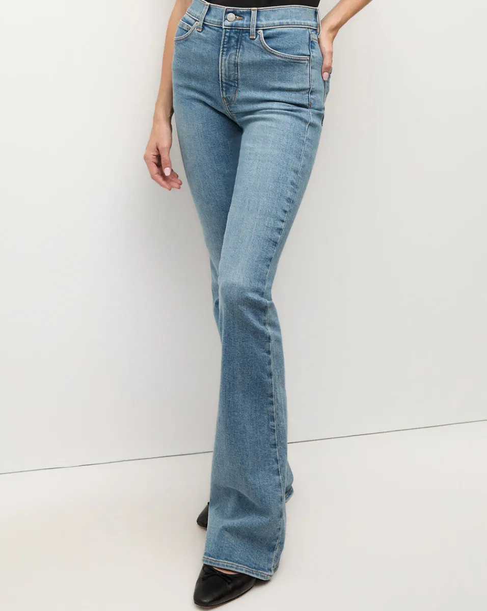 Online Veronica Beard Beverly Skinny-Flare Jean in Light Blue Wash WandererDust