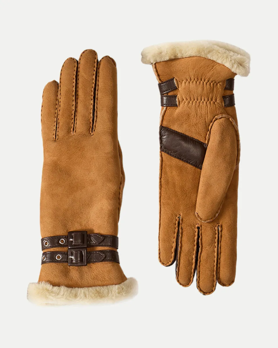 Hot Veronica Beard Bombera Gloves in Chestnut