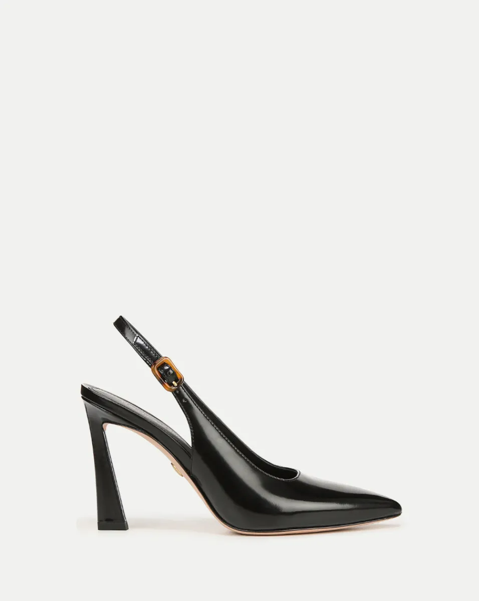 New Veronica Beard Callie Leather Slingback Pump in Black