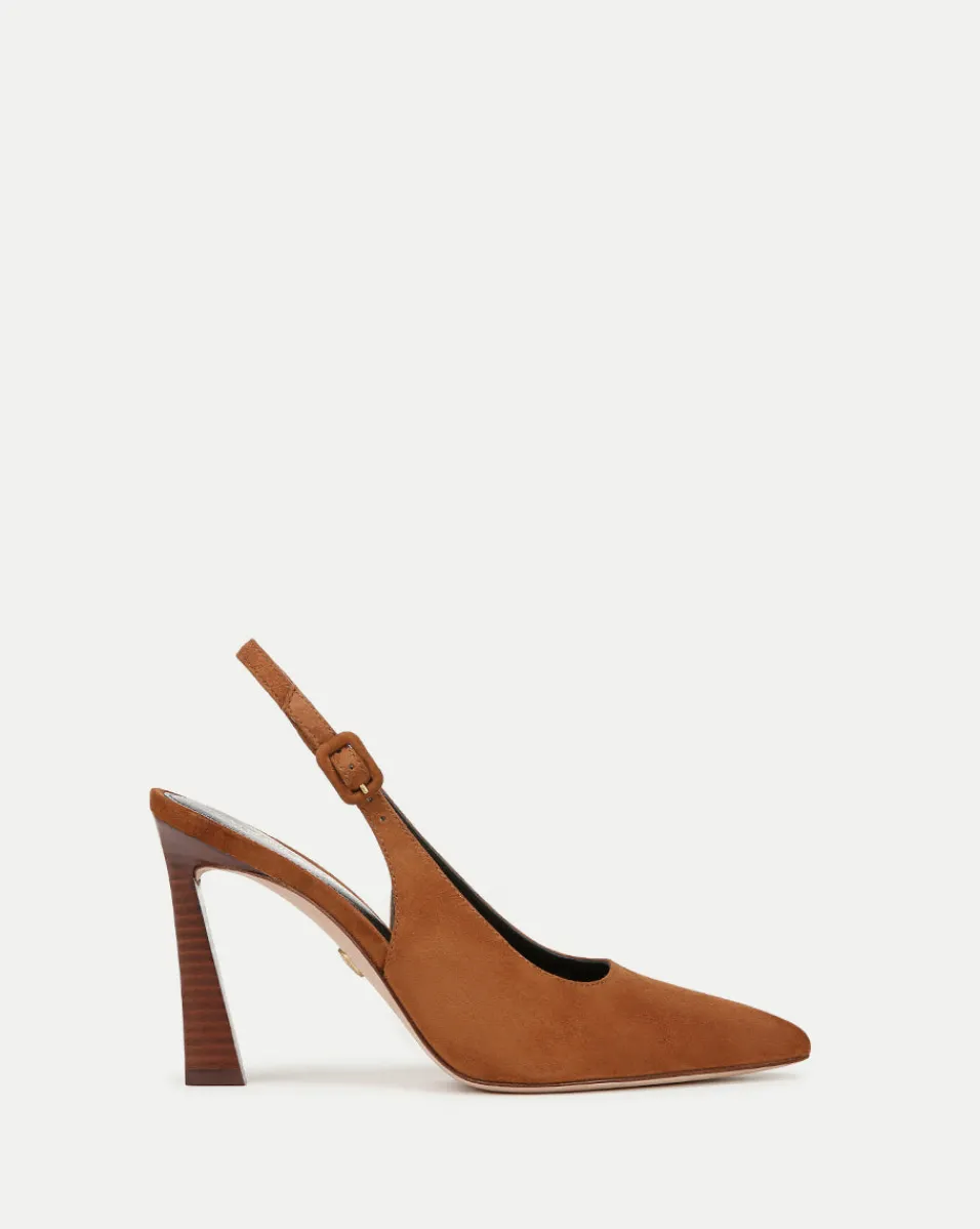 Cheap Veronica Beard Callie Suede Slingback Pump in Caramel