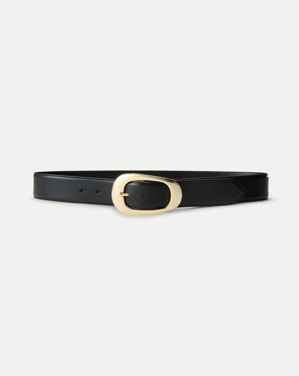 Online Veronica Beard Carlotta Leather Belt in Black