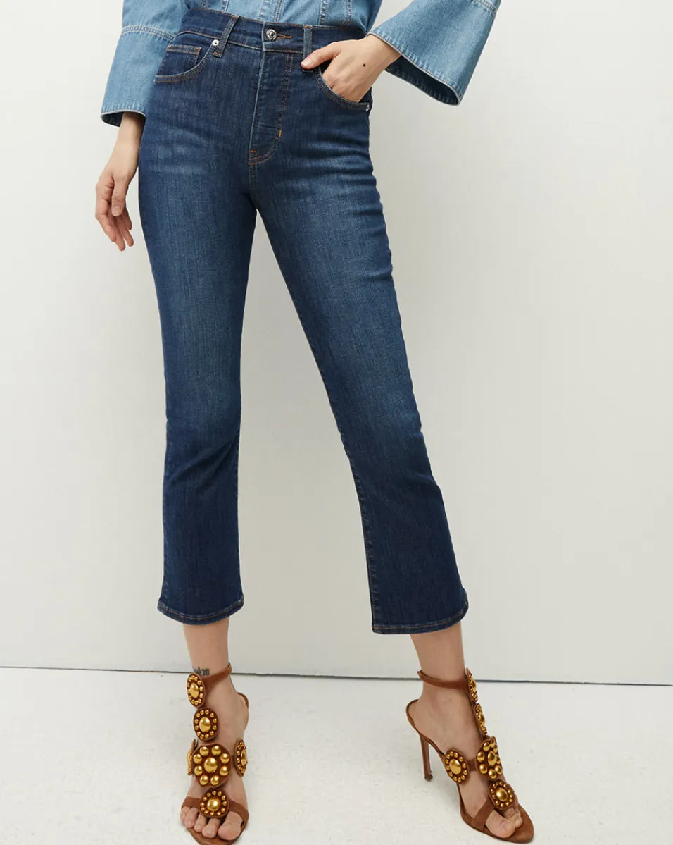 New Veronica Beard Carly Kick-Flare Jean BrightBlue