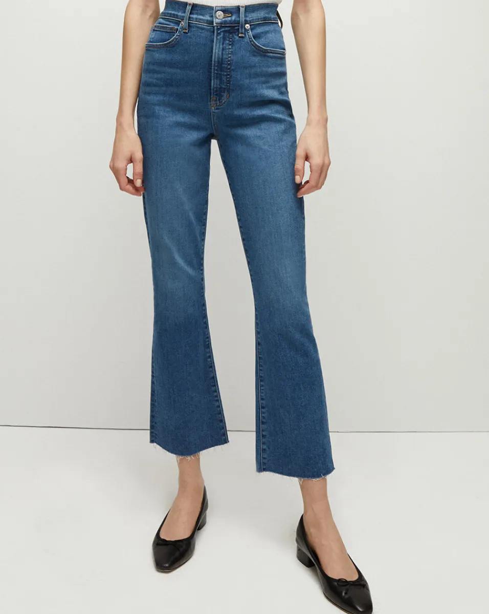 Sale Veronica Beard Carolina Skinny Kick-Flare Jean in Serendipity