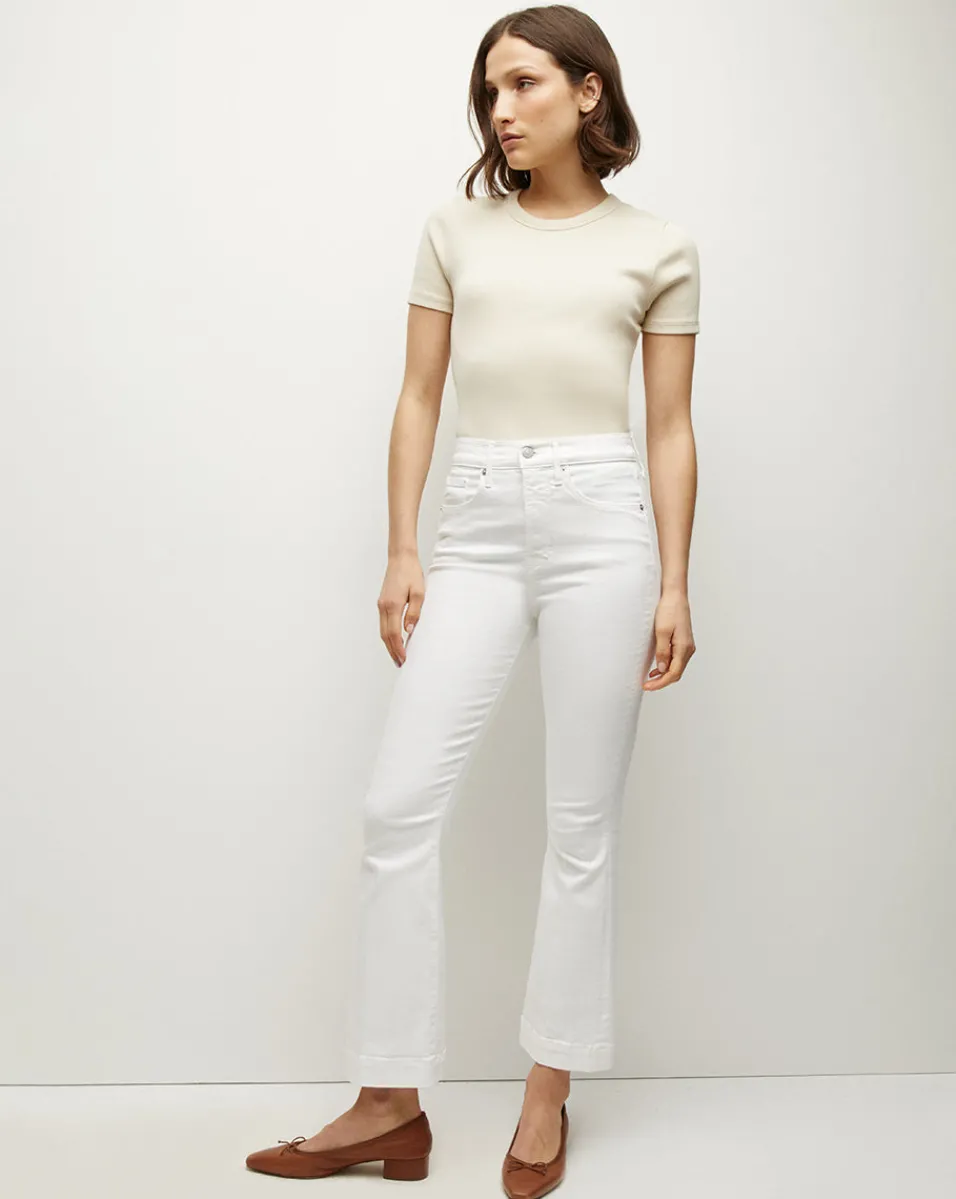 Sale Veronica Beard Carson Kick-Flare Jean | Extended in White