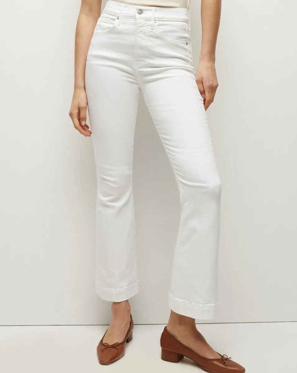 Sale Veronica Beard Carson Kick-Flare Jean | Extended in White