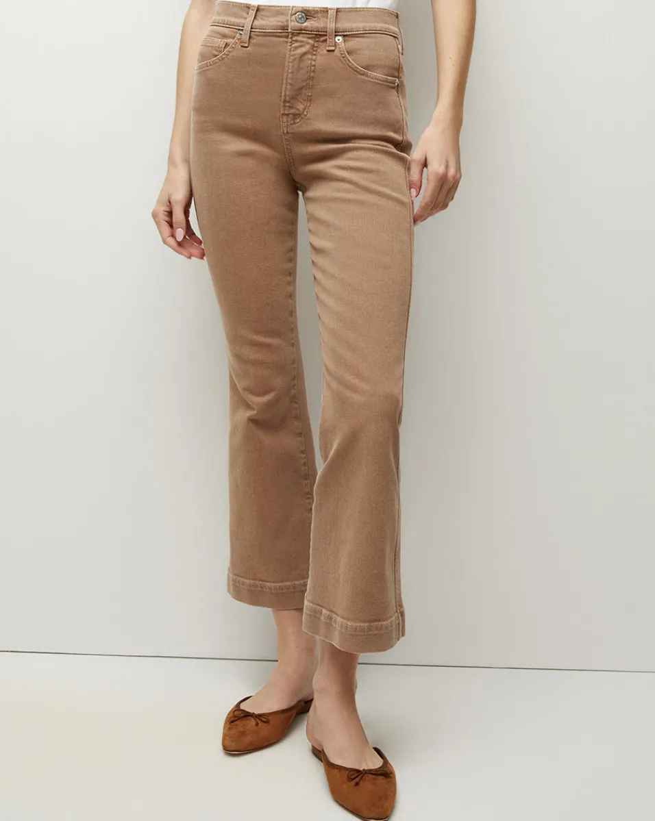 Online Veronica Beard Carson Kick-Flare Jean in Tan Sierra TanSierra