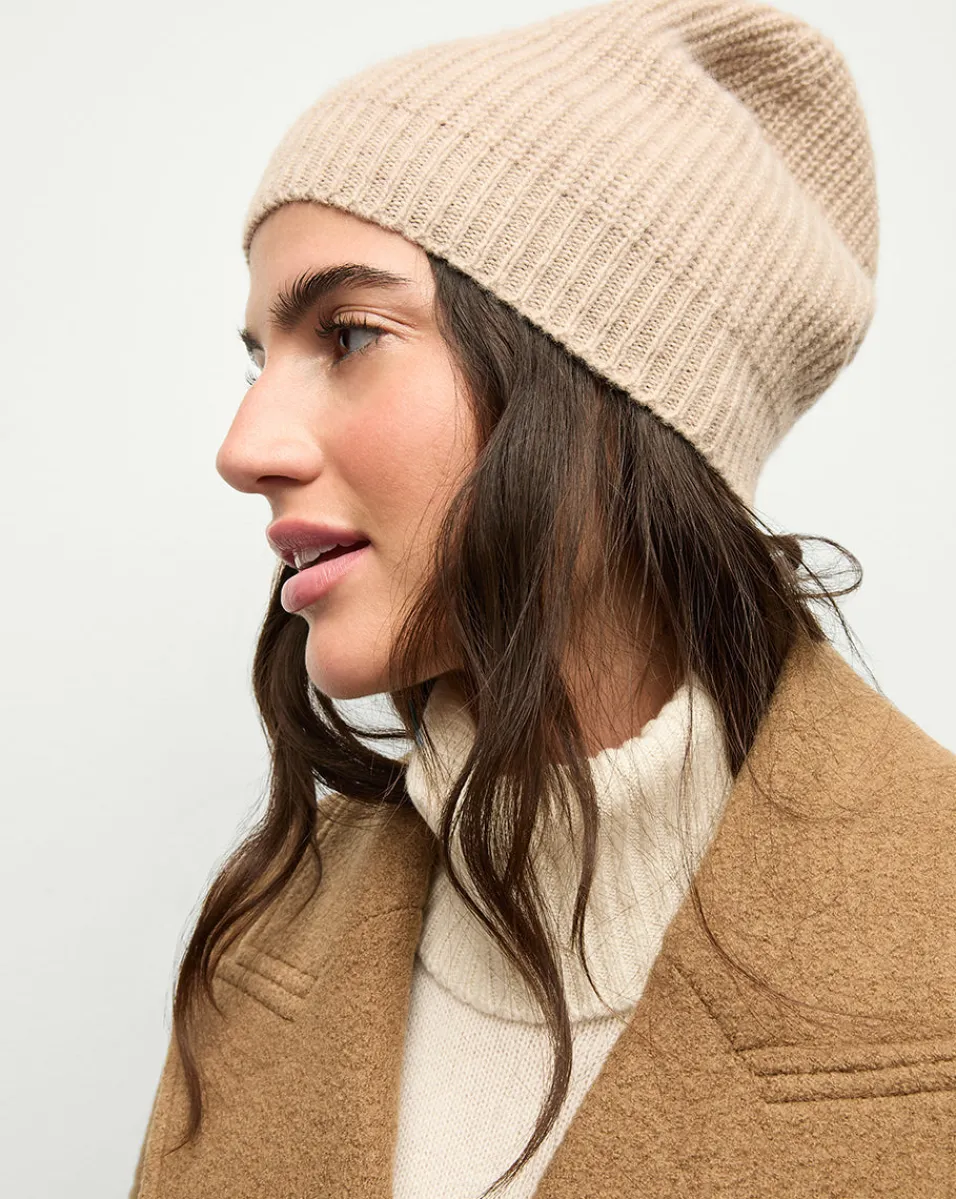 Clearance Veronica Beard Cashmere Beanie in Oatmeal