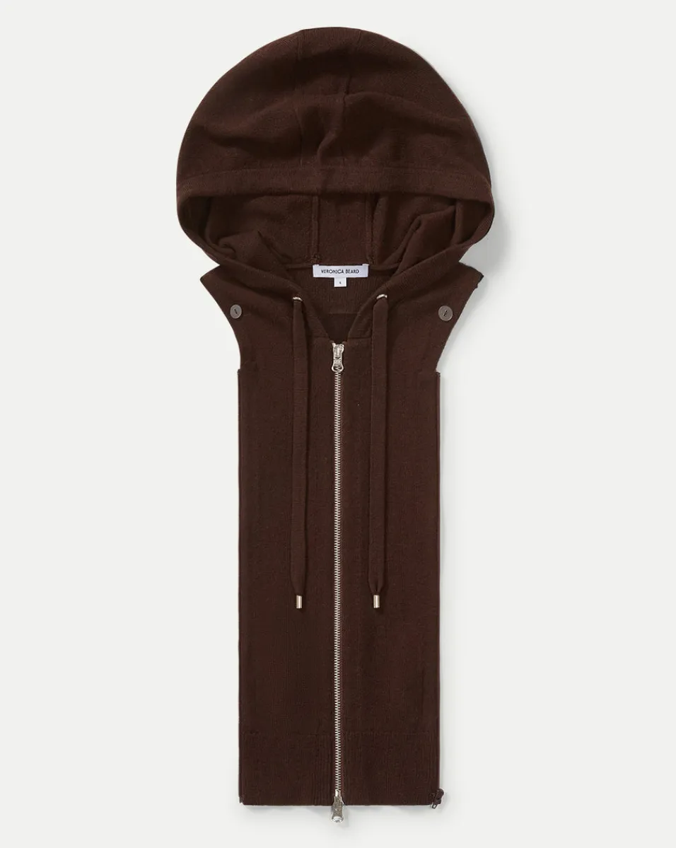 Online Veronica Beard Cashmere Hoodie Dickey in Dark Chocolate DarkChocolate