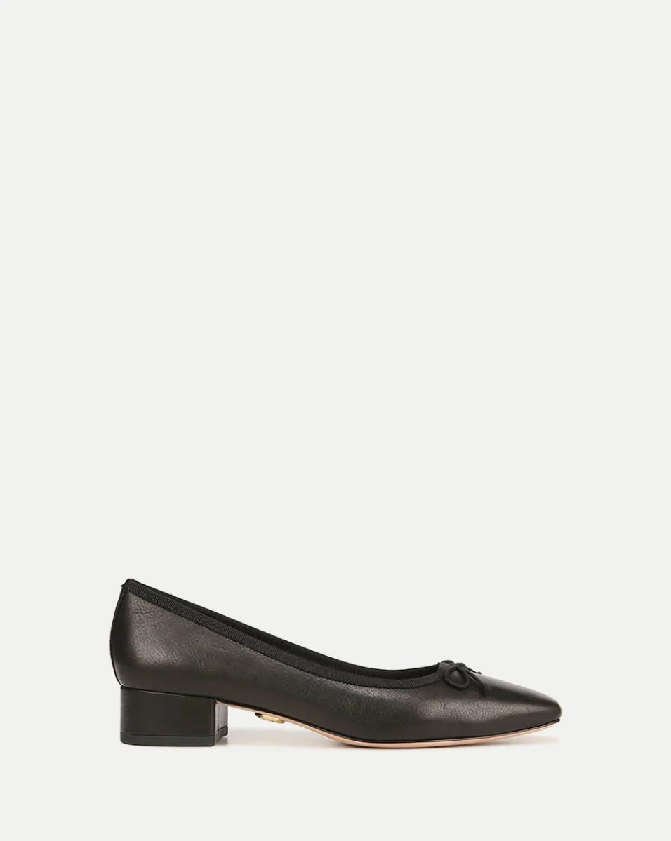 Online Veronica Beard Cecile Leather Ballet Pump Black