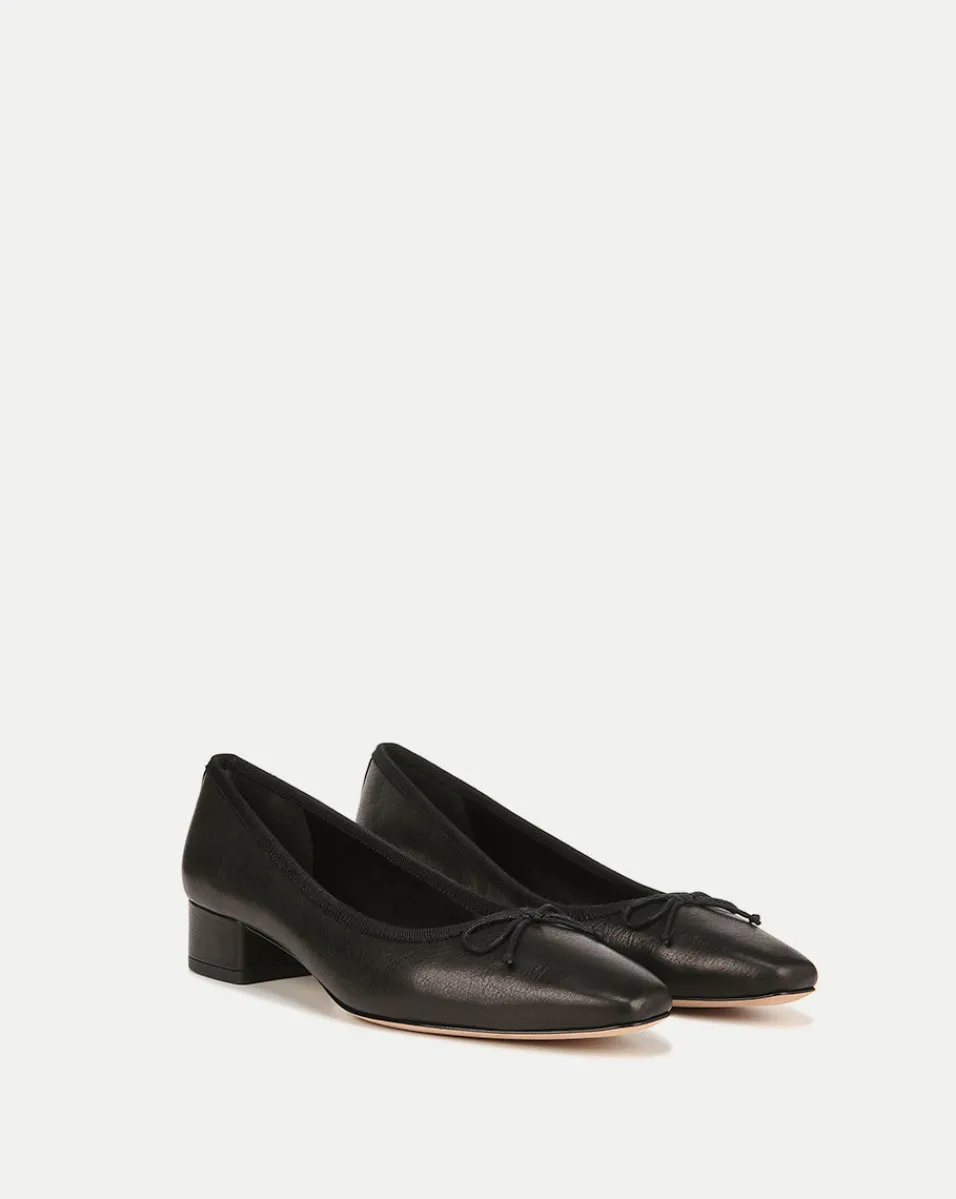 Online Veronica Beard Cecile Leather Ballet Pump Black