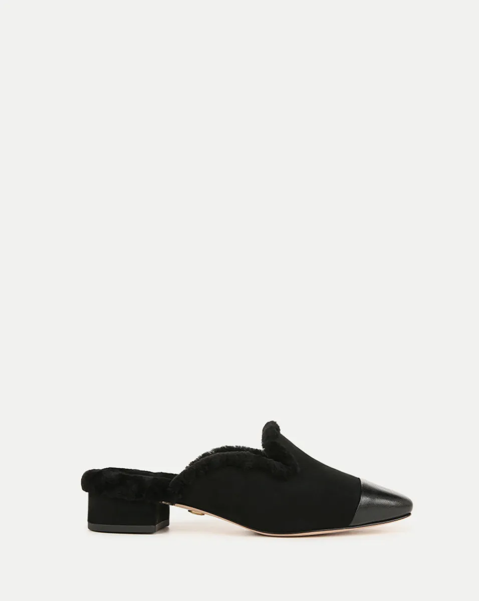 Online Veronica Beard Cecile Shearling Mule in Black