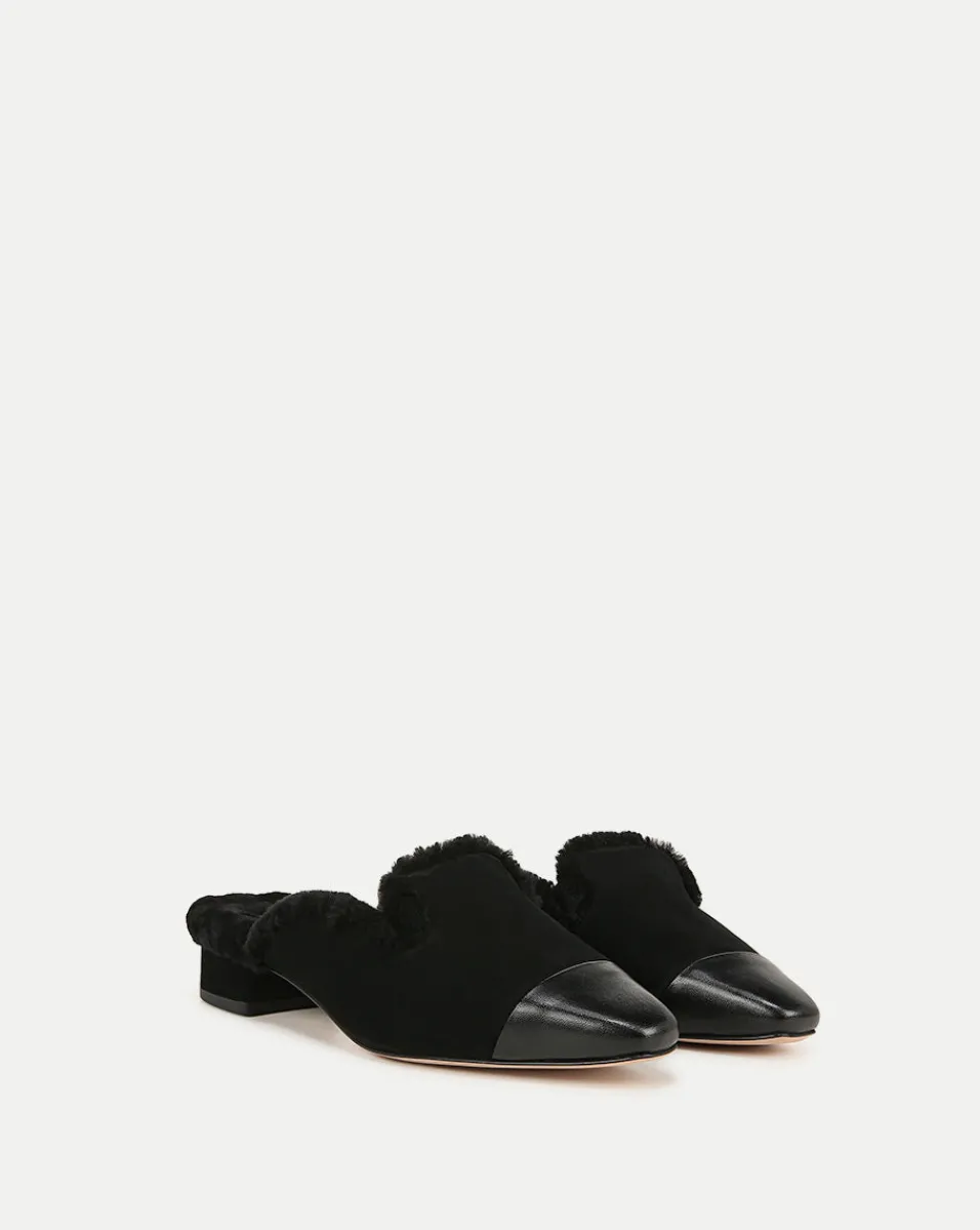 Online Veronica Beard Cecile Shearling Mule in Black