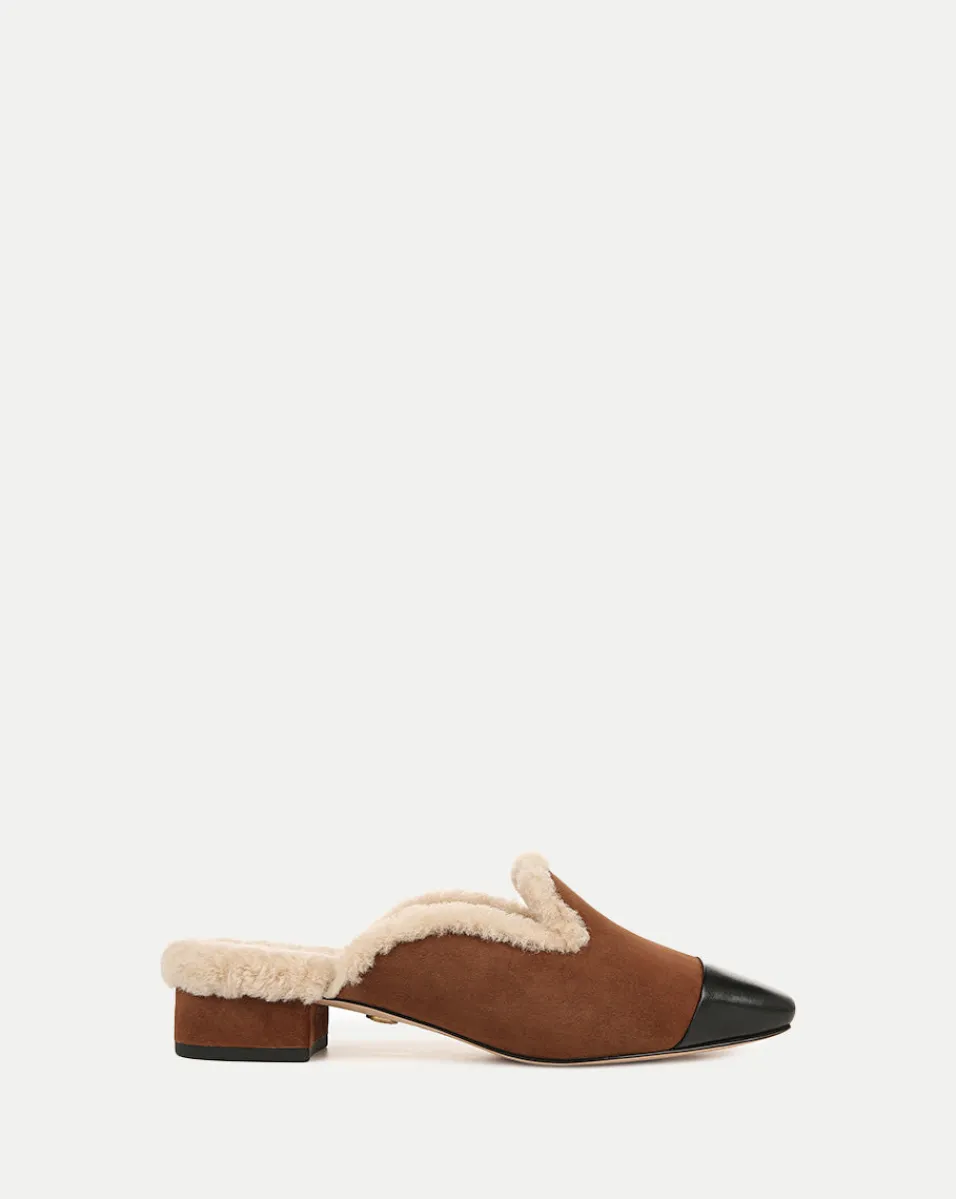 Flash Sale Veronica Beard Cecile Shearling Mule in Cedar