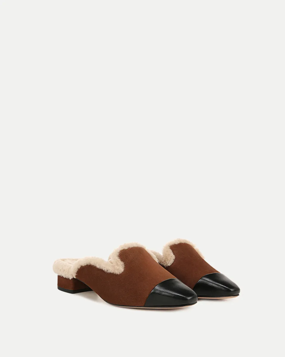 Flash Sale Veronica Beard Cecile Shearling Mule in Cedar