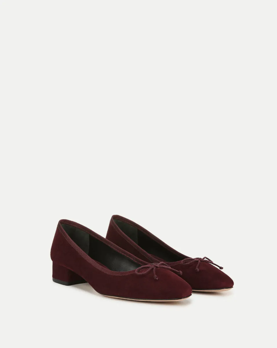 Best Sale Veronica Beard Cecile Suede Ballet Pump in Acai