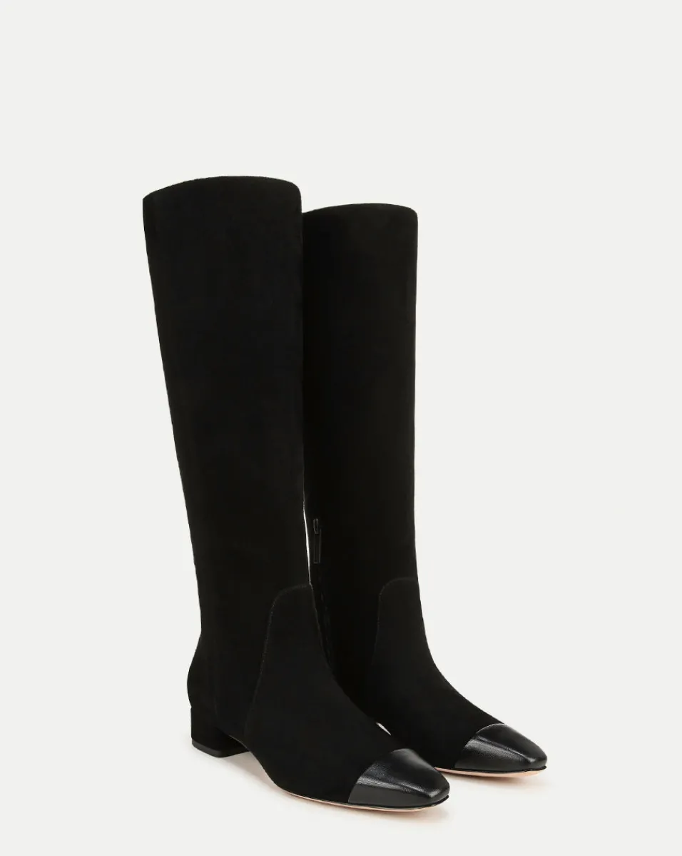 Hot Veronica Beard Cecile Suede Knee High Boots in Black