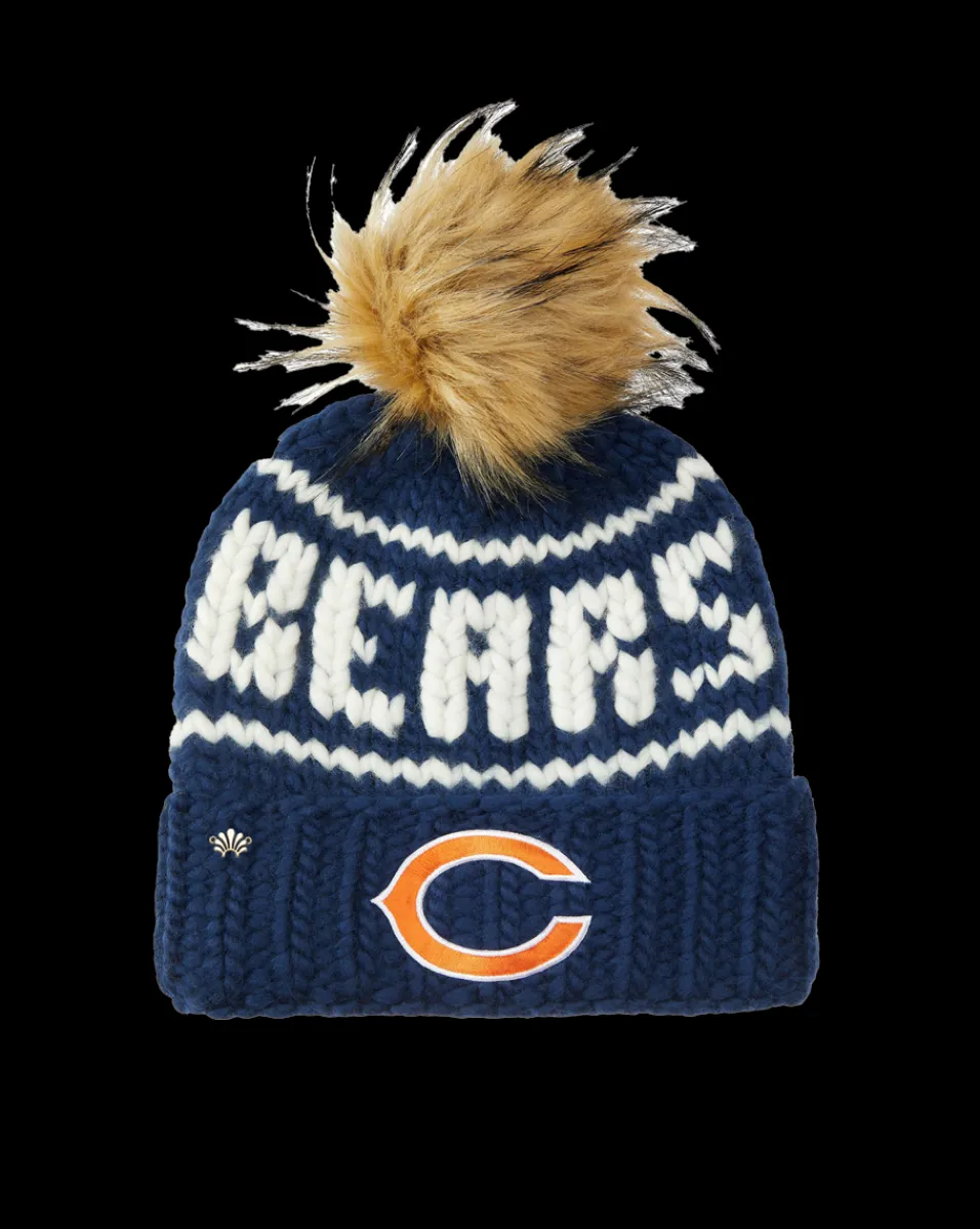 New Veronica Beard Chicago Bears Beanie in Navy