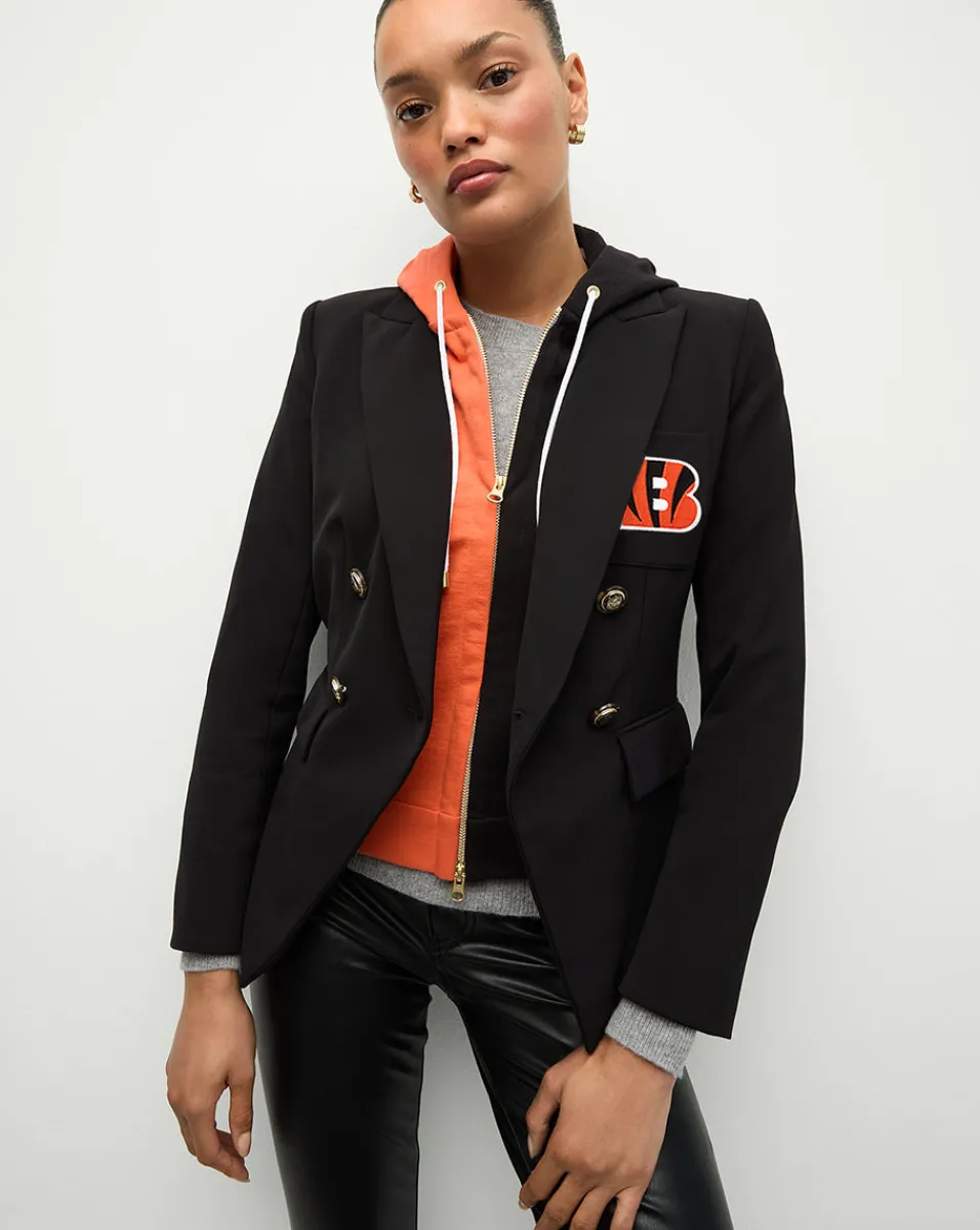 Sale Veronica Beard Cincinnati Bengals Dickey Jacket in Black/Gold CincinnatiBengals