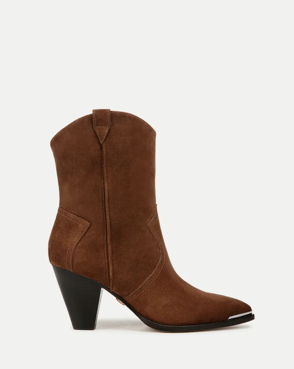 Sale Veronica Beard Cody Suede Western Bootie in Cedar