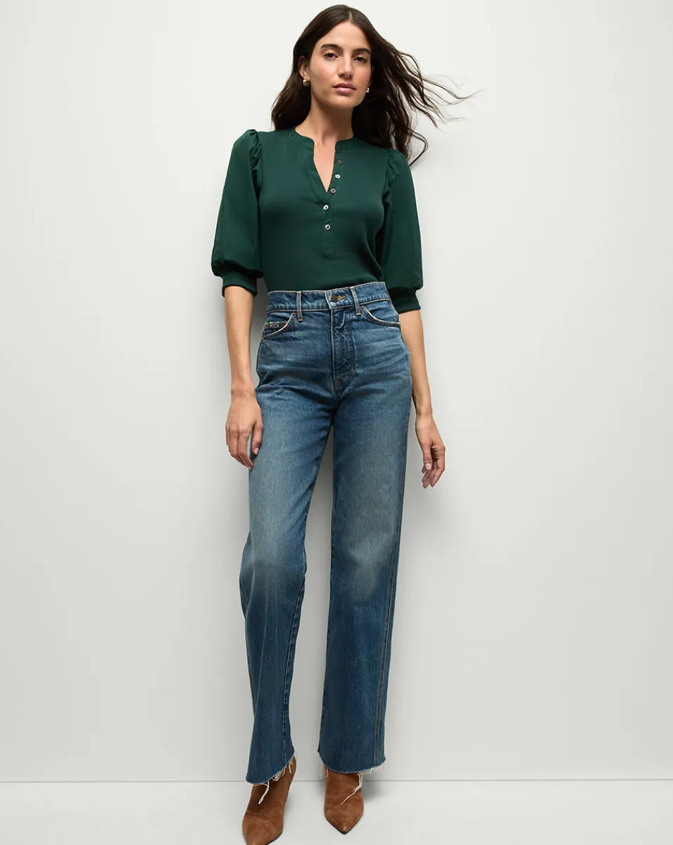 New Veronica Beard Coralee Top in Pine