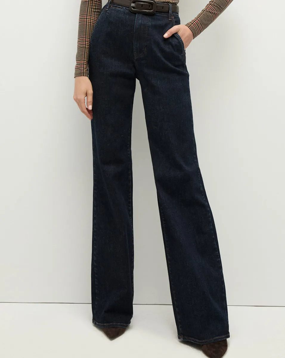 Discount Veronica Beard Crosbie Wide-Leg Jeans in Indigo Denim IndigoRinse