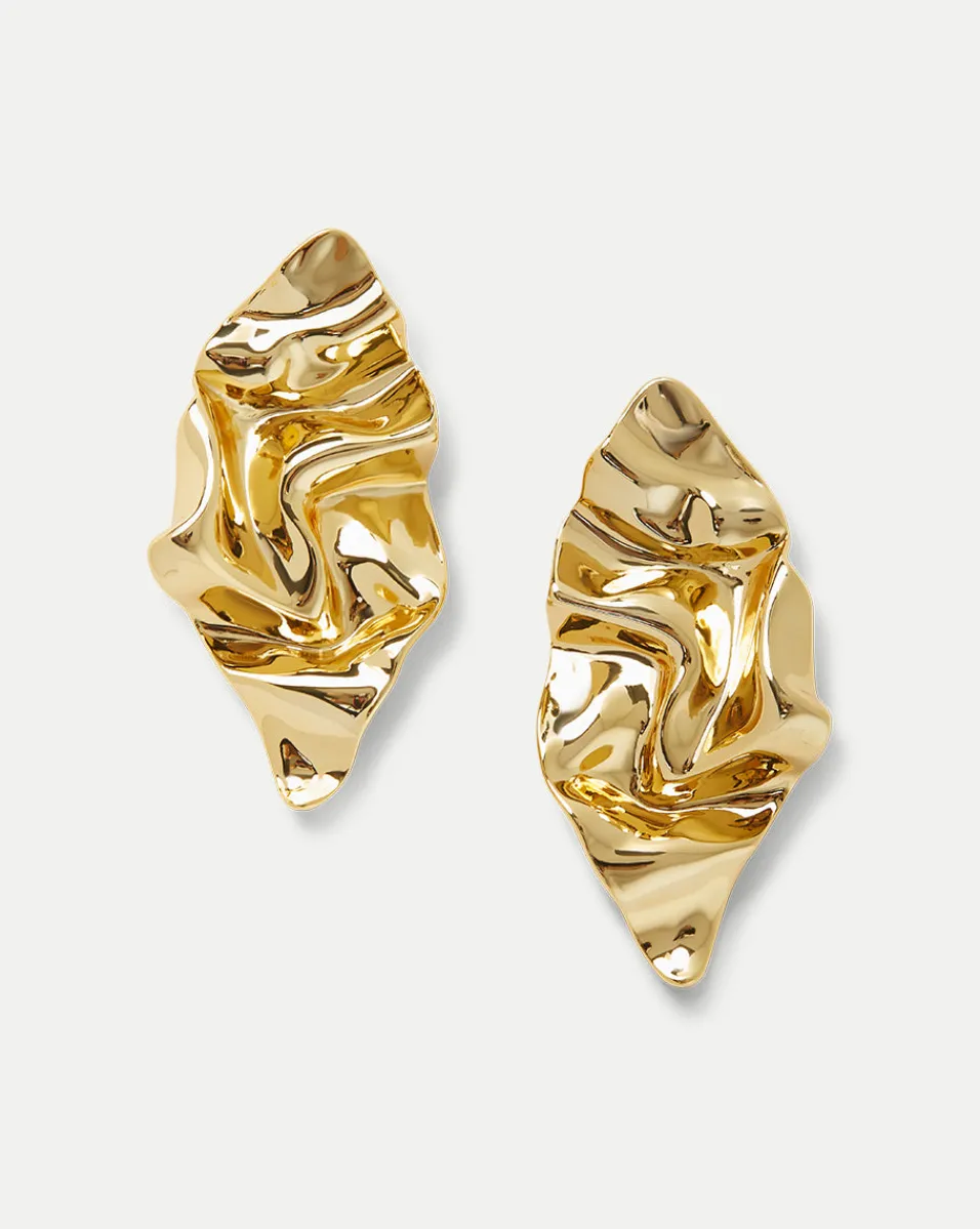 Outlet Veronica Beard Crumpled Earring in Gold