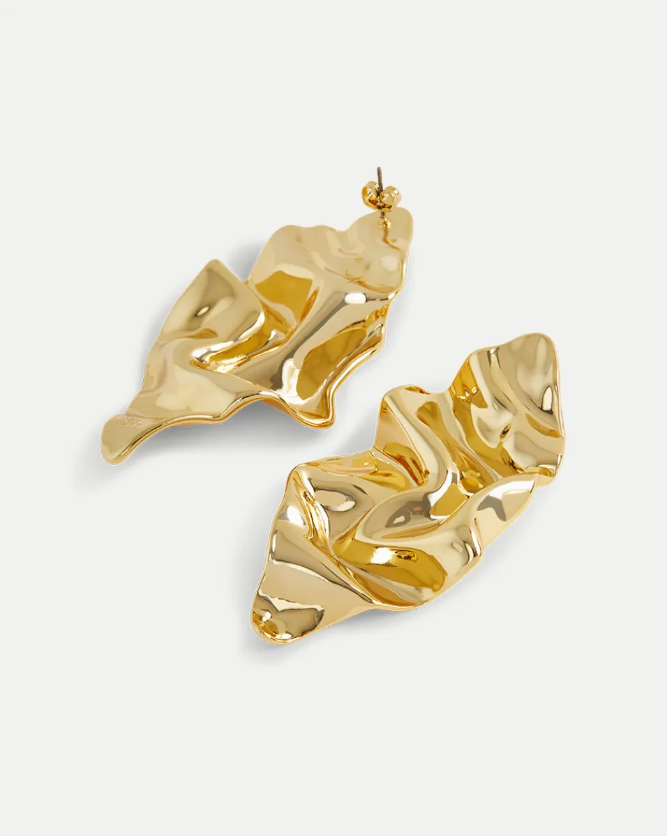 Outlet Veronica Beard Crumpled Earring in Gold