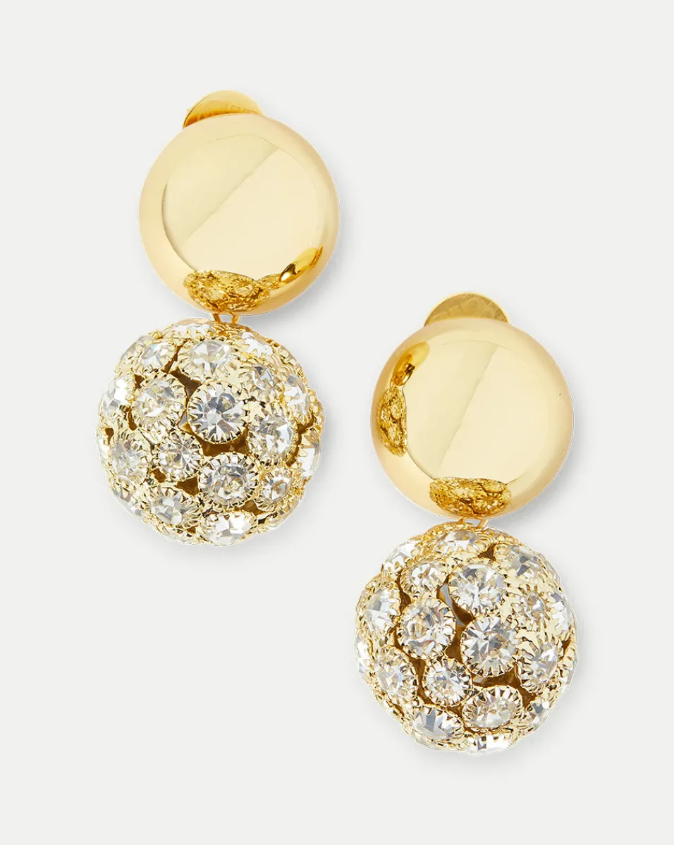 Best Sale Veronica Beard Crystal Sphere Stud Earrings in Gold