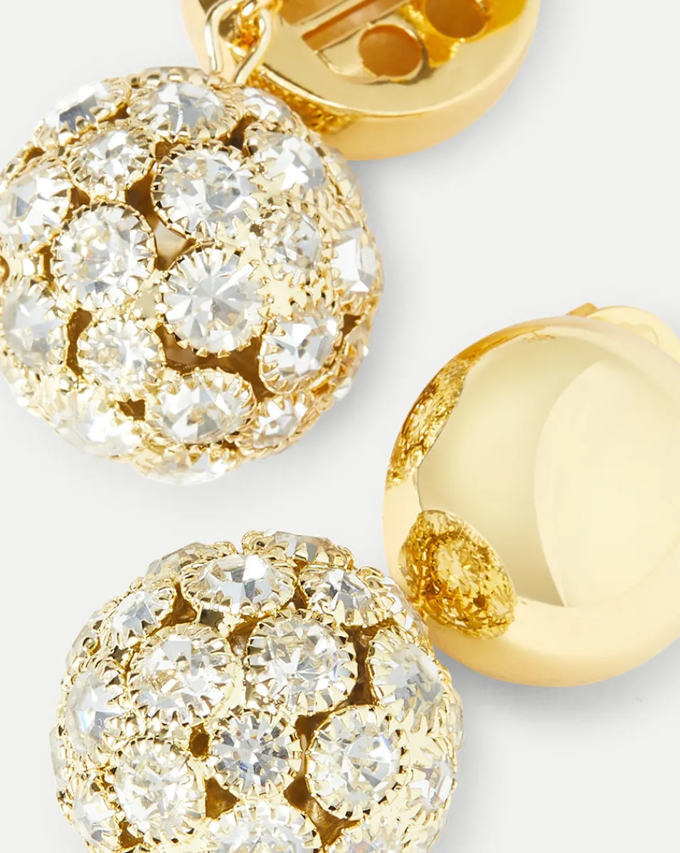 Best Sale Veronica Beard Crystal Sphere Stud Earrings in Gold