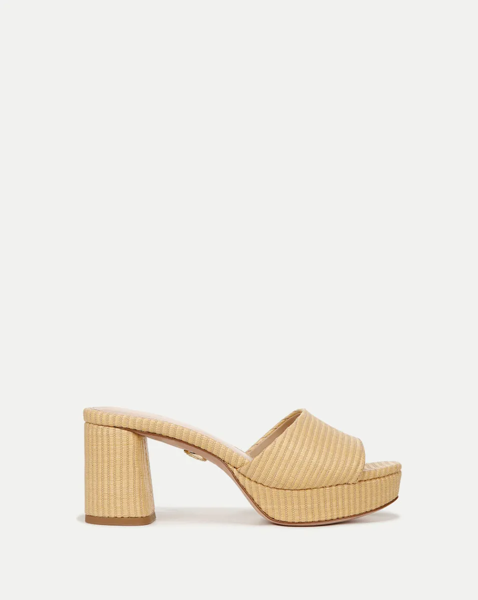 Hot Veronica Beard Dali Raffia Platform Heel Sandal Natural