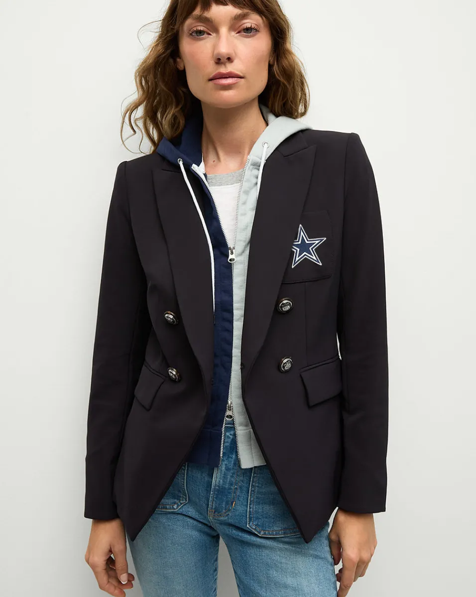 Flash Sale Veronica Beard Dallas Cowboys Dickey Jacket in Navy/Silver DallasCowboys