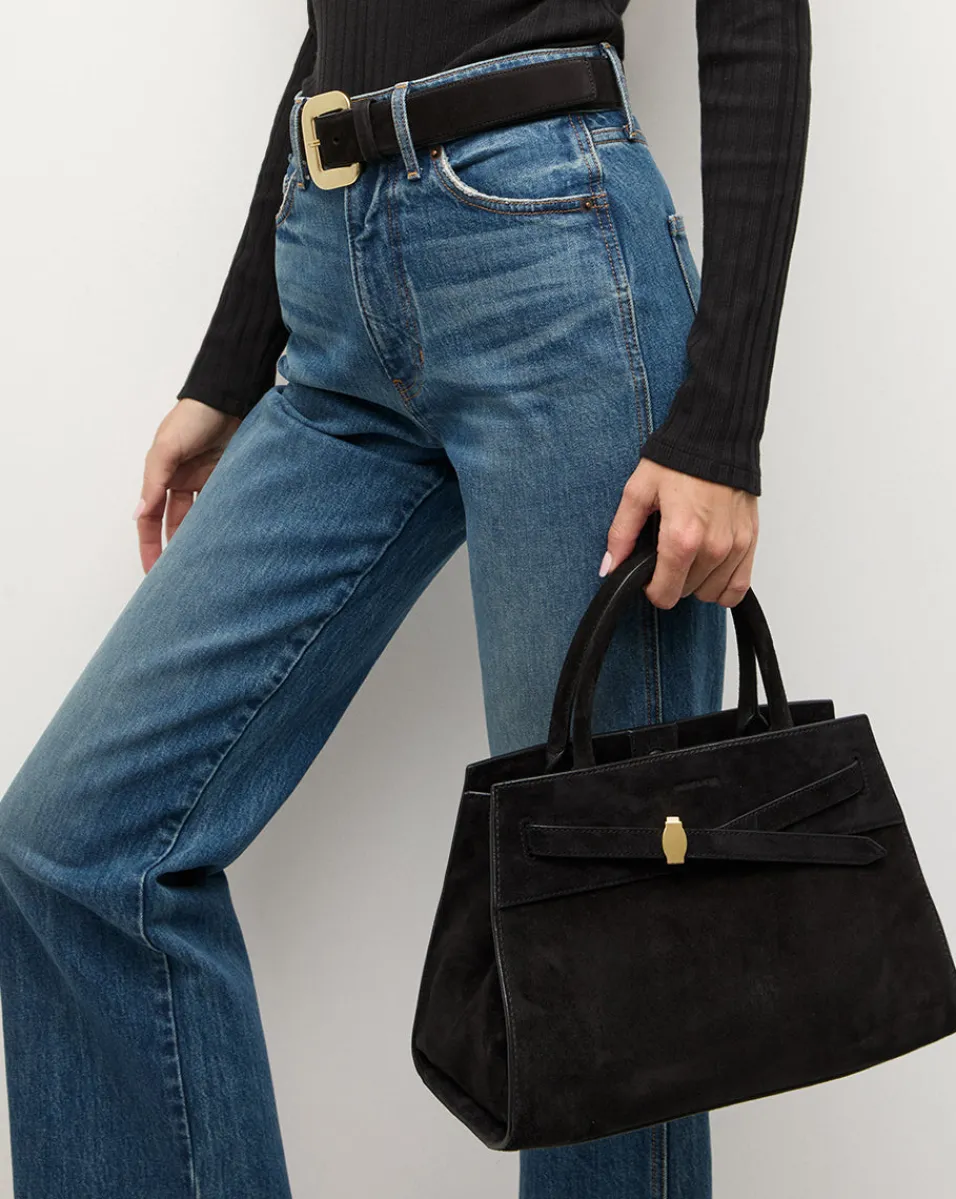 Hot Veronica Beard Dash Suede Bag in Black