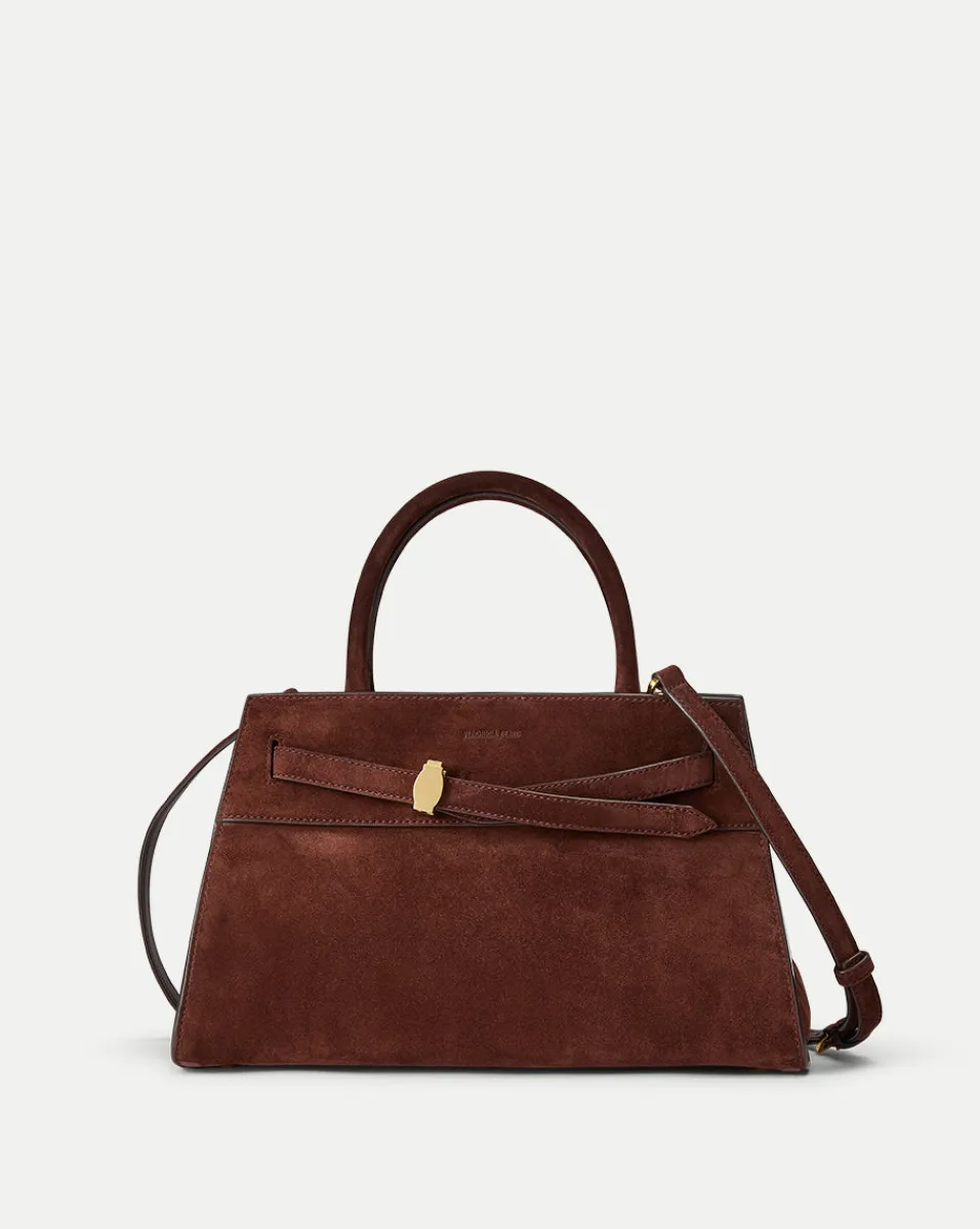 Outlet Veronica Beard Dash Suede Bag in Chestnut