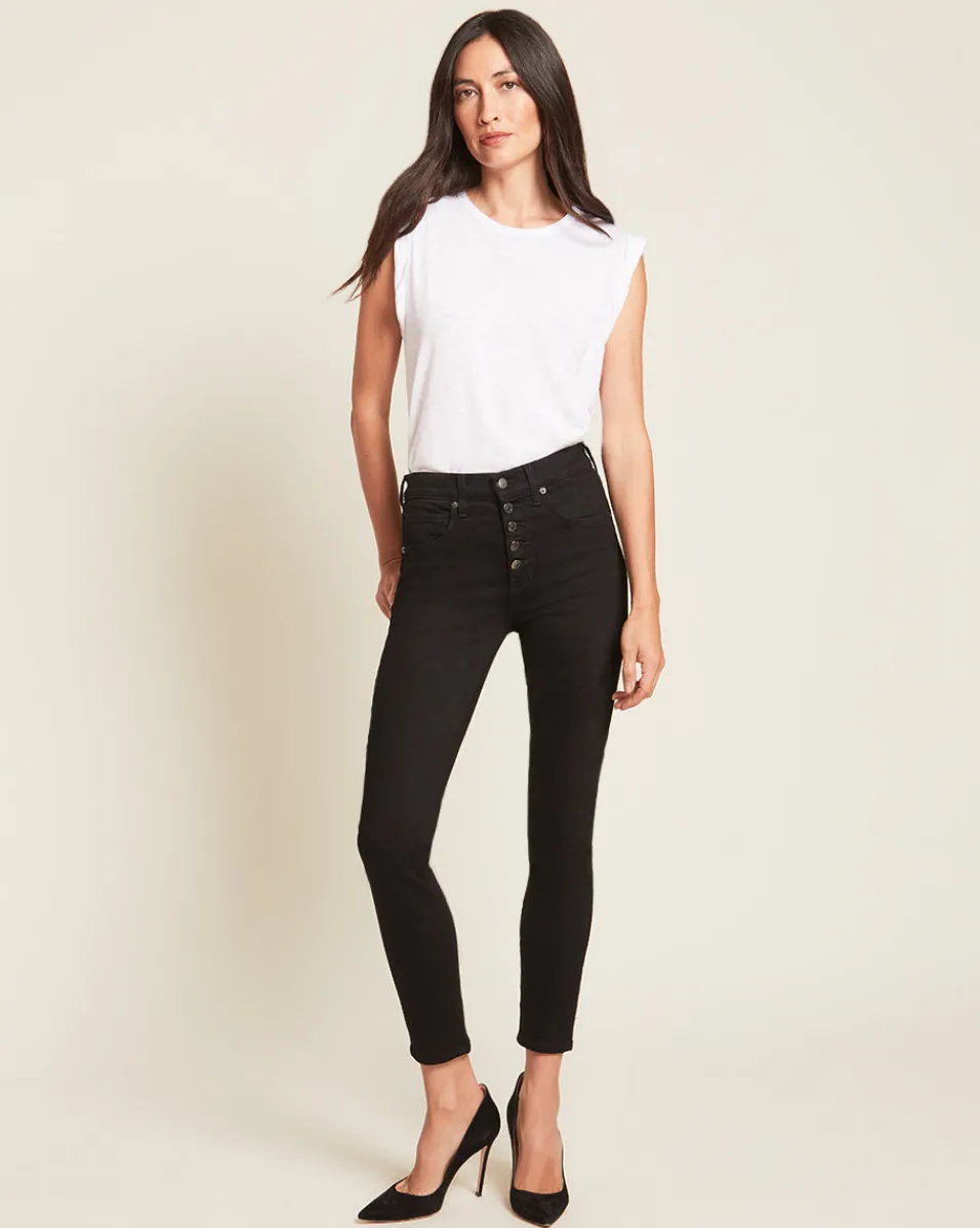 Sale Veronica Beard Debbie Ankle Crop Skinny Jean in Onyx