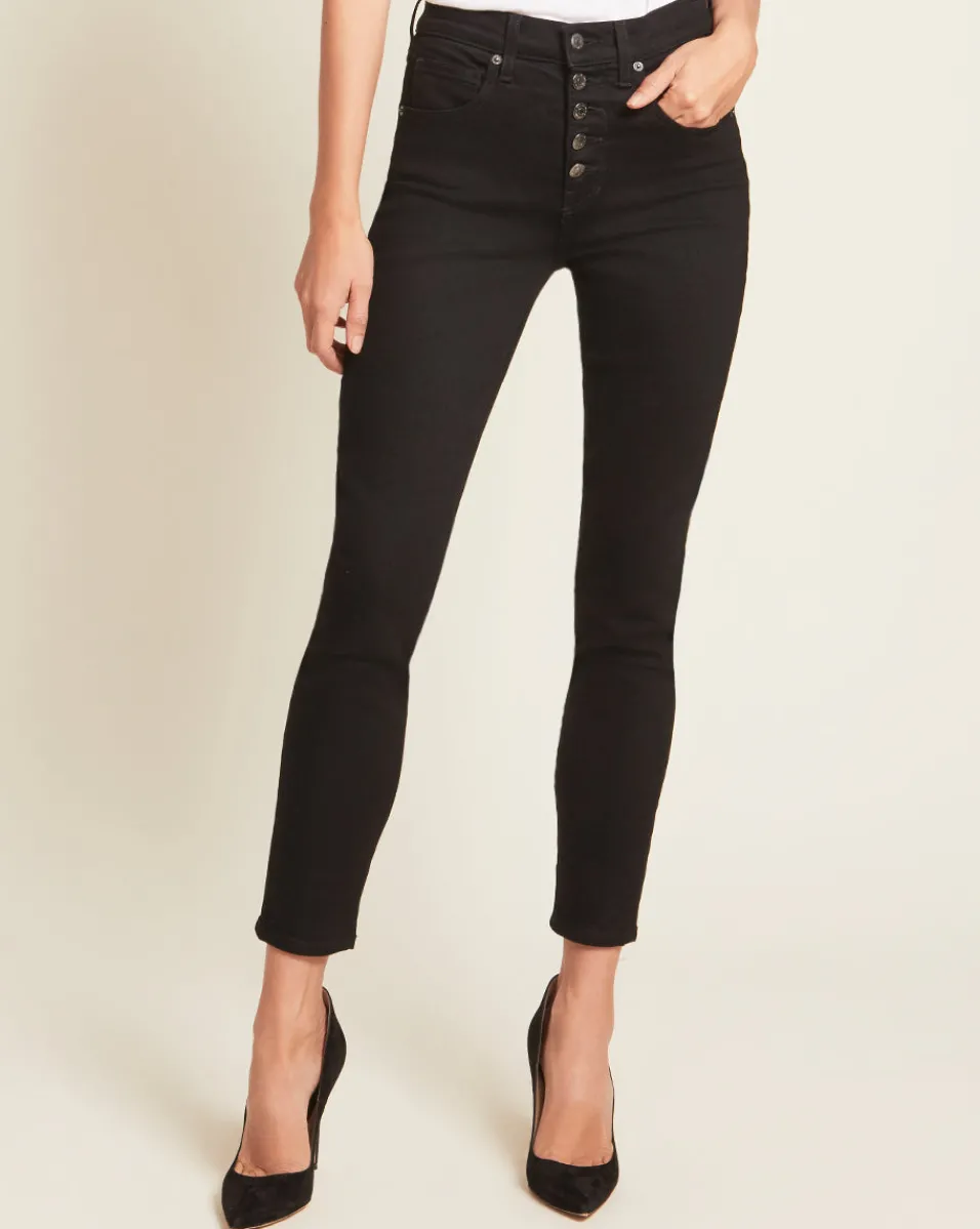 Sale Veronica Beard Debbie Ankle Crop Skinny Jean in Onyx