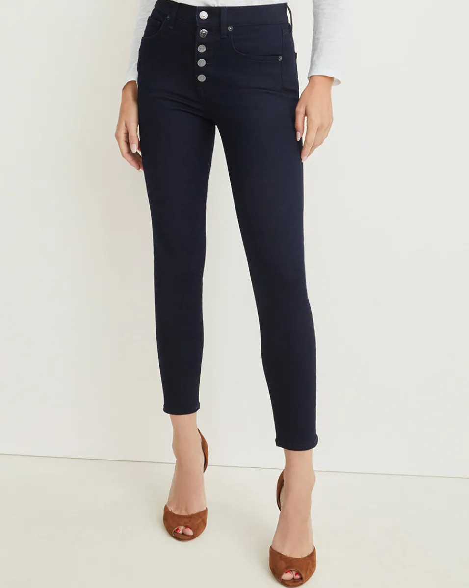 Fashion Veronica Beard Debbie Ankle-Crop Skinny Jean in Indigo