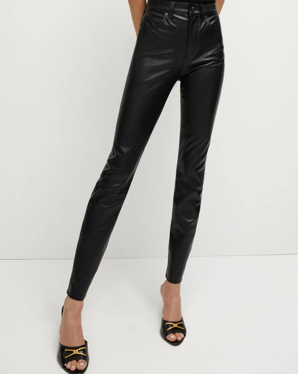 Hot Veronica Beard Debbie Skinny Vegan Leather Pant Black